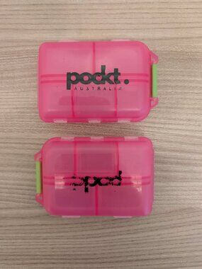 2 X Pink Pockt Pill Cases